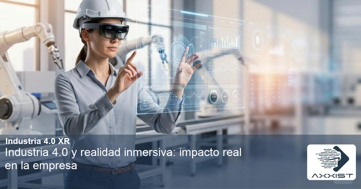 Una imagen ilustrando Industria 4.0 y realidad inmersiva: impacto real en la empresa