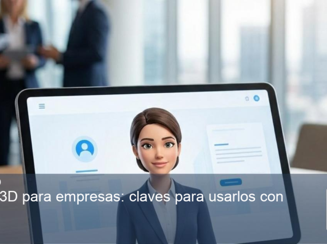 Una imagen ilustrando Avatares 3D para empresas: claves para usarlos con impacto