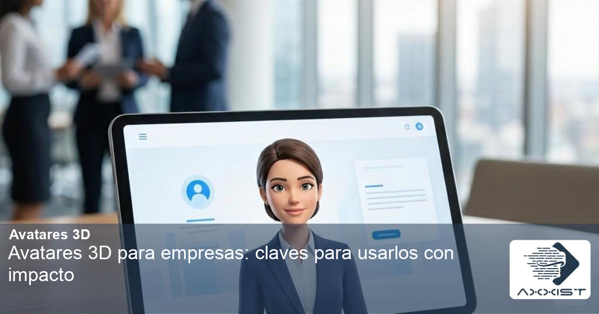 Una imagen ilustrando Avatares 3D para empresas: claves para usarlos con impacto