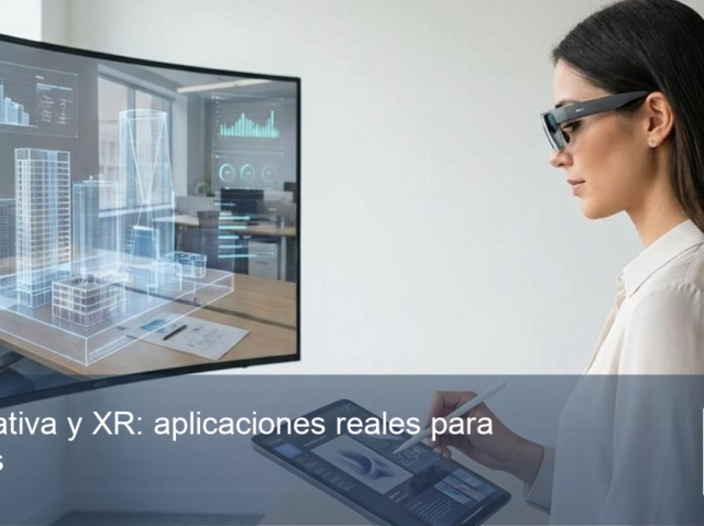 Una imagen ilustrando IA Generativa y XR: aplicaciones reales para empresas