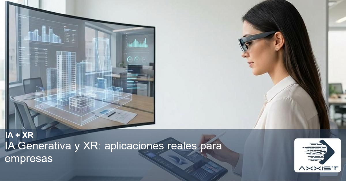 Una imagen ilustrando IA Generativa y XR: aplicaciones reales para empresas
