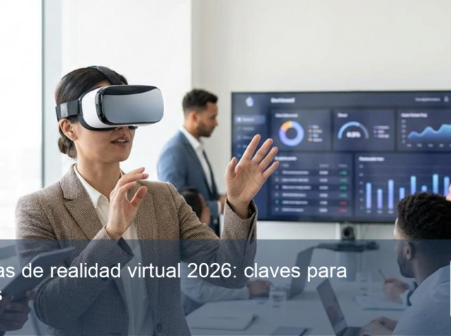 Una imagen ilustrando Tendencias de realidad virtual 2026: claves para empresas