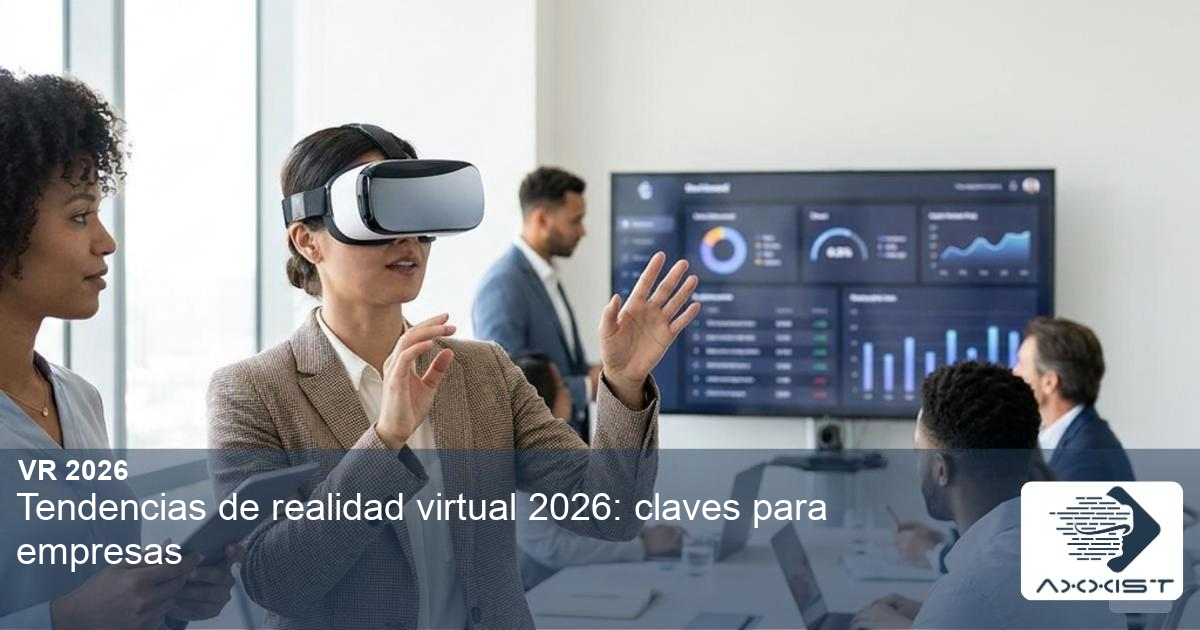 Una imagen ilustrando Tendencias de realidad virtual 2026: claves para empresas